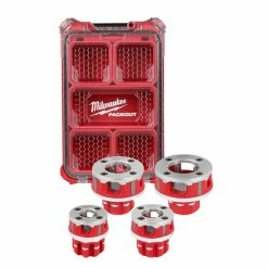 Milwaukee Tools Milwaukee 1/2" To 1-1/4" Alloy NPT Compact 11R Pipe Threading 4 Head Kit (600-I) 48-36-1063