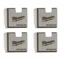 Milwaukee Tools Milwaukee 3/4" Alloy NPT Portable Pipe Threading Dies (Set Of 4) 48-36-1102